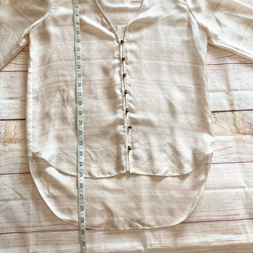 Veronica Beard Natural Bahia Silk Blouse - 6 - Picture 8 of 15